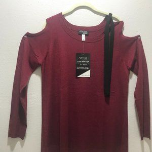 Burgundy sweater tunic